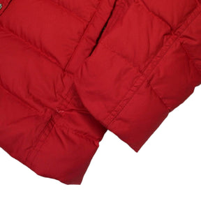 Calvin Klein Red Faux Fur Hooded Puffer Coat
