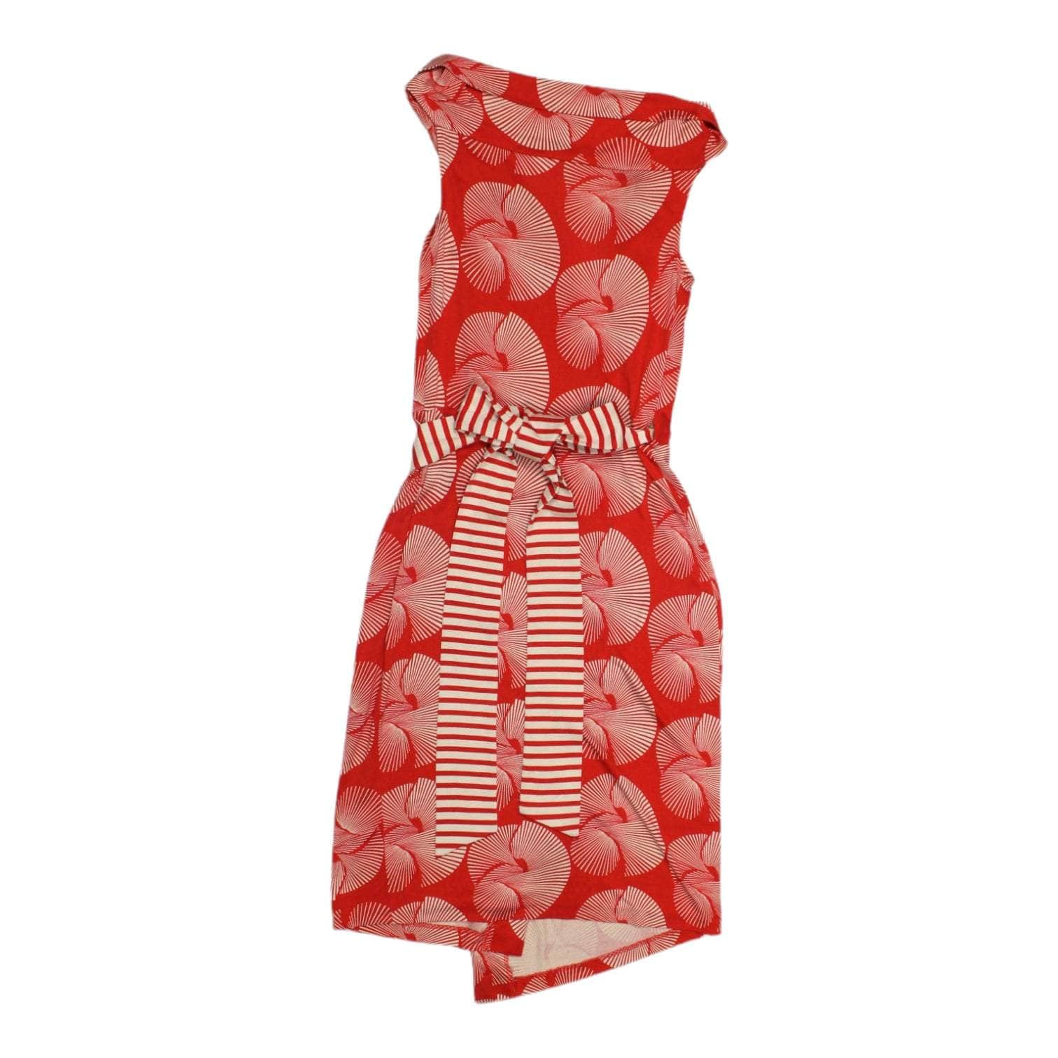 DVF Red Silk Jersey Wrap Dress Shop from Crisis Online