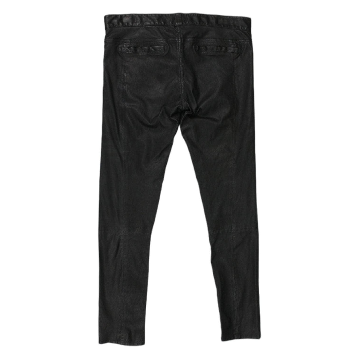 All Saints Black Leather Skinny Jeans