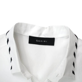 Qasimi White Cotton Shirt