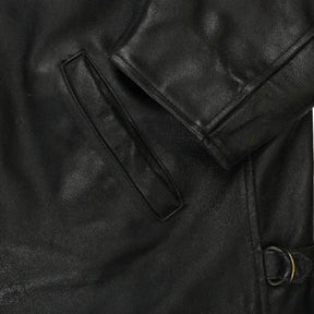 Vintage Ashy Black Leather Jacket