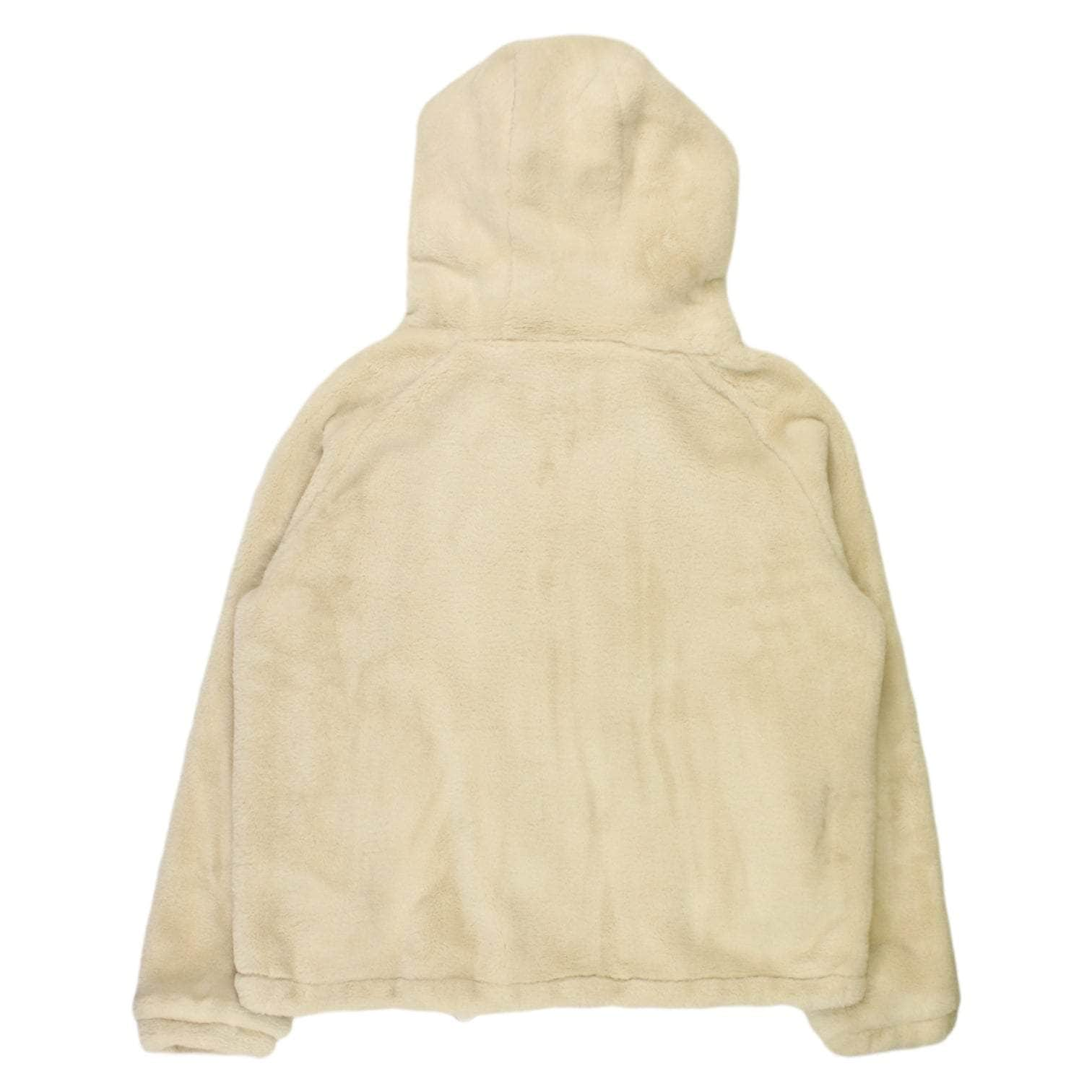 Faux Fur Cream Hooded Jacket