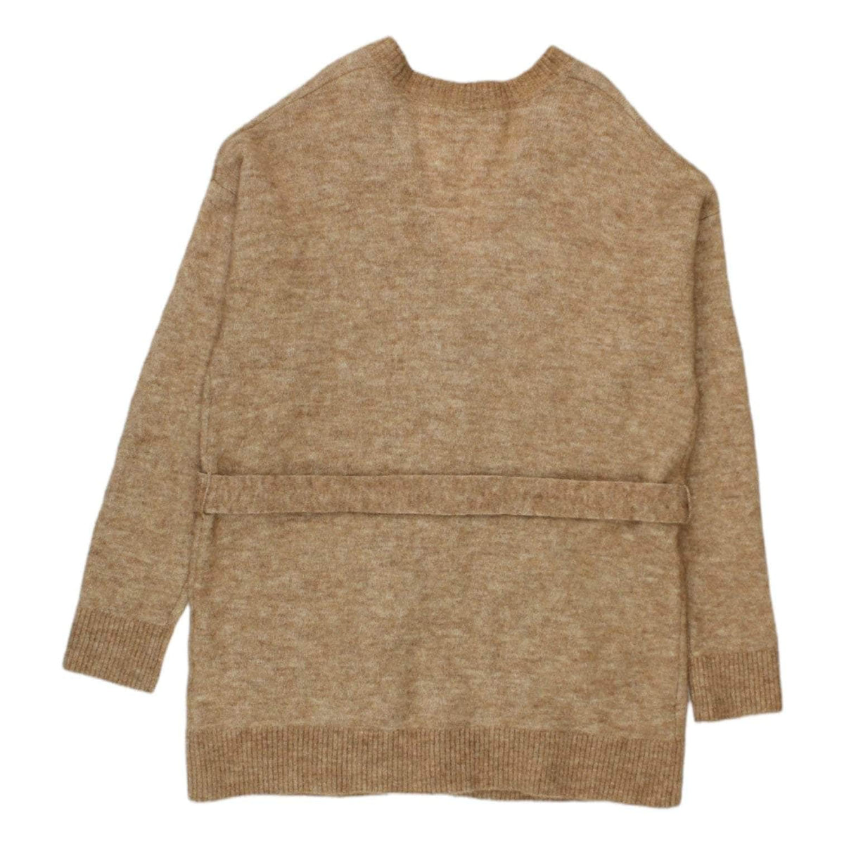 & Other Stories Brown Mohair Mix Belted Cardigan