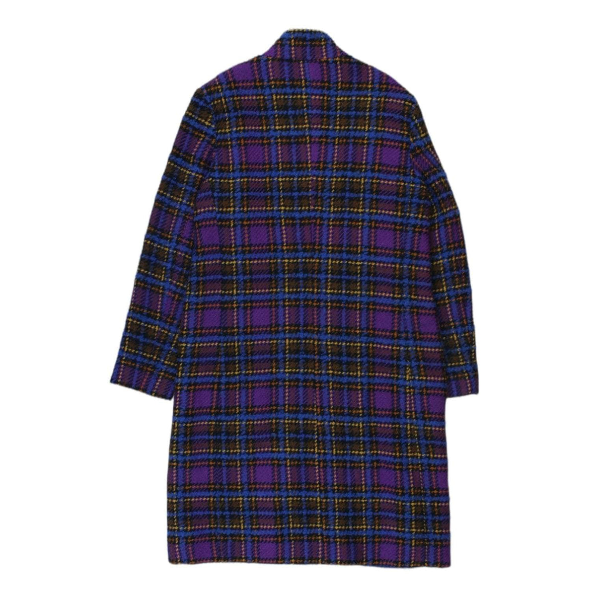 Simona Purple Blue Tartan Coat