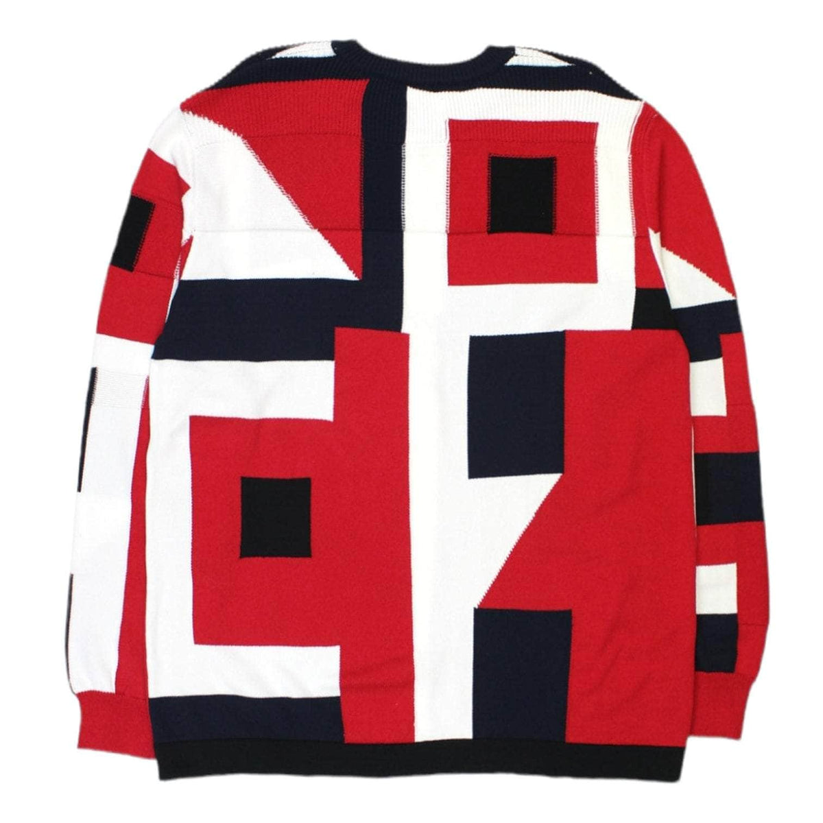 Tommy Hilfiger Red Geometric Pattern Jumper