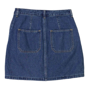 Hollister Blue Denim Zipped Mini Skirt