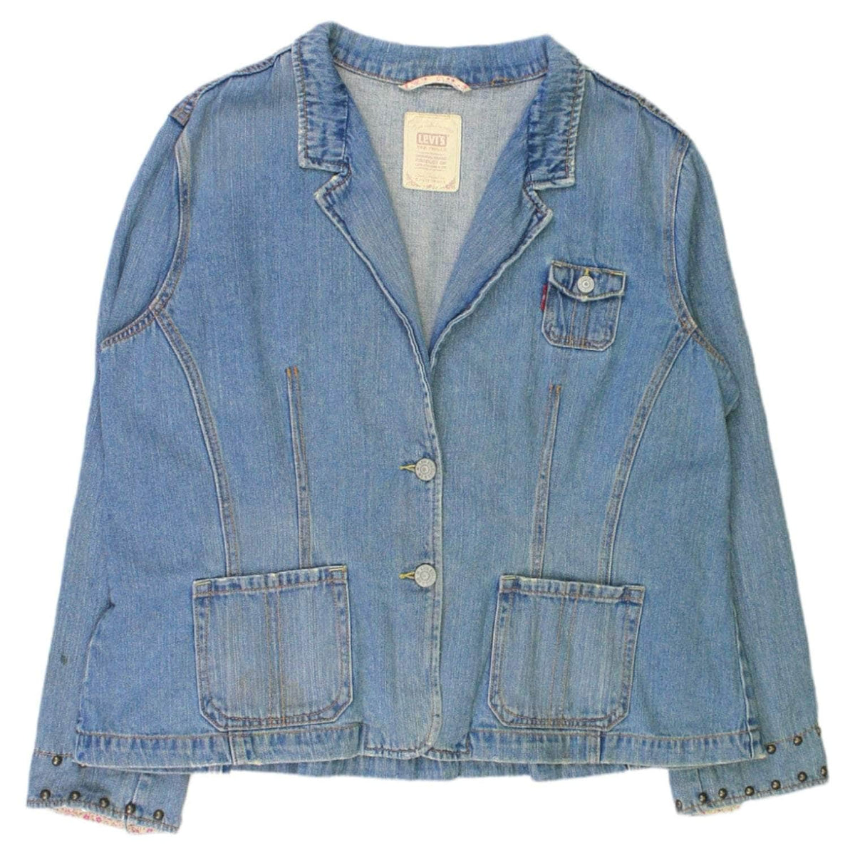 Vintage Levi's Blue Stud Cuff Denim Jacket