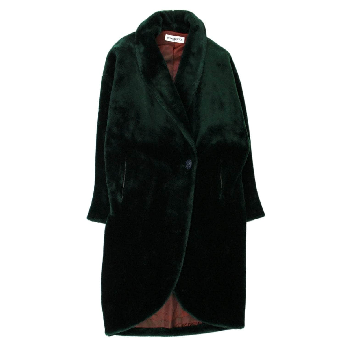 Donnybrook Forest Green Faux Fur Coat