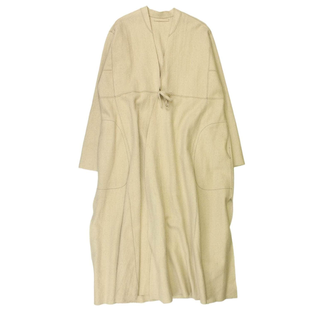 Raag Cream Long Boiled Wool Coat