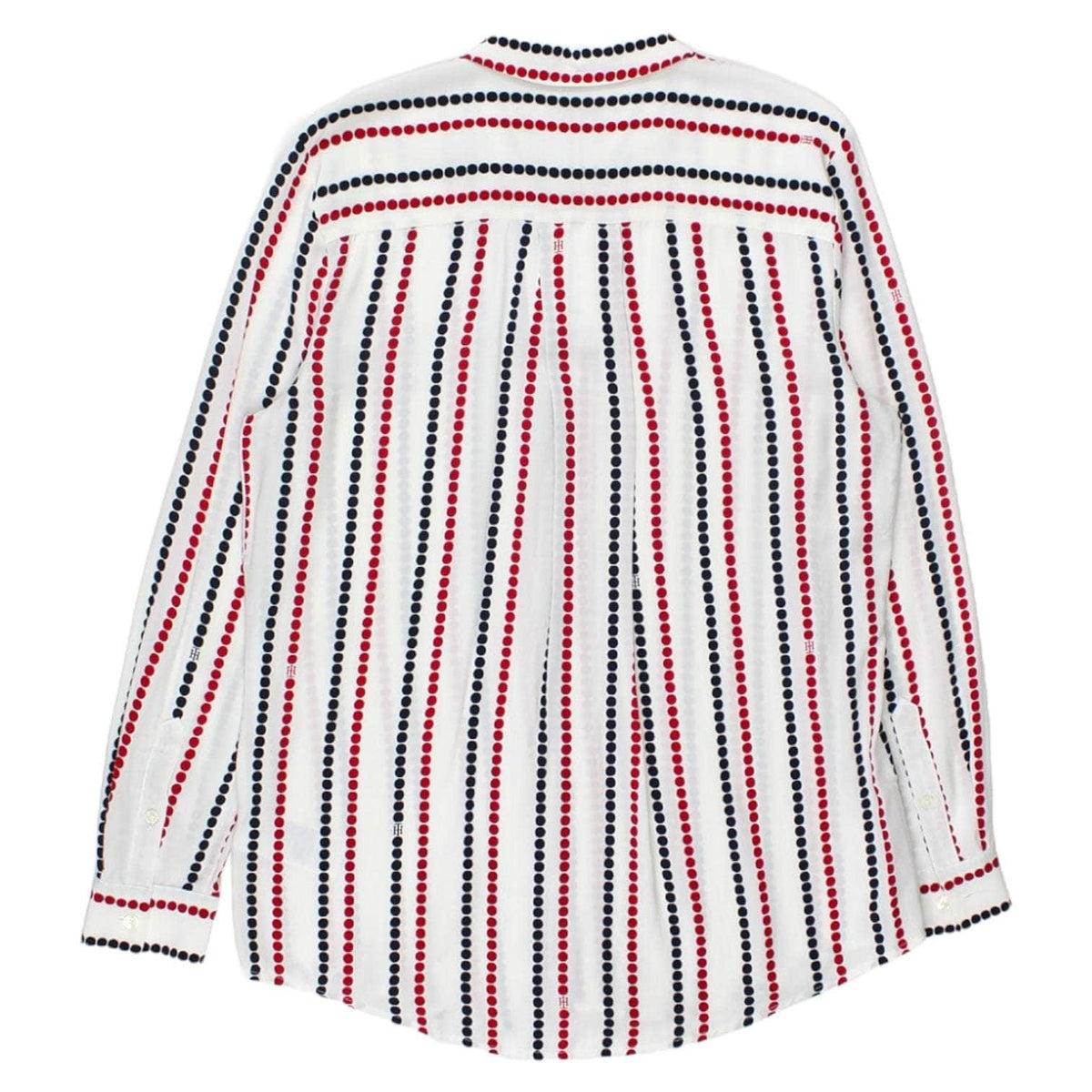 Tommy Hilfiger White Dot Striped Blouse