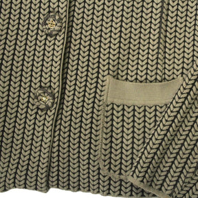 Armani Taupe Herringbone Knit Jacket