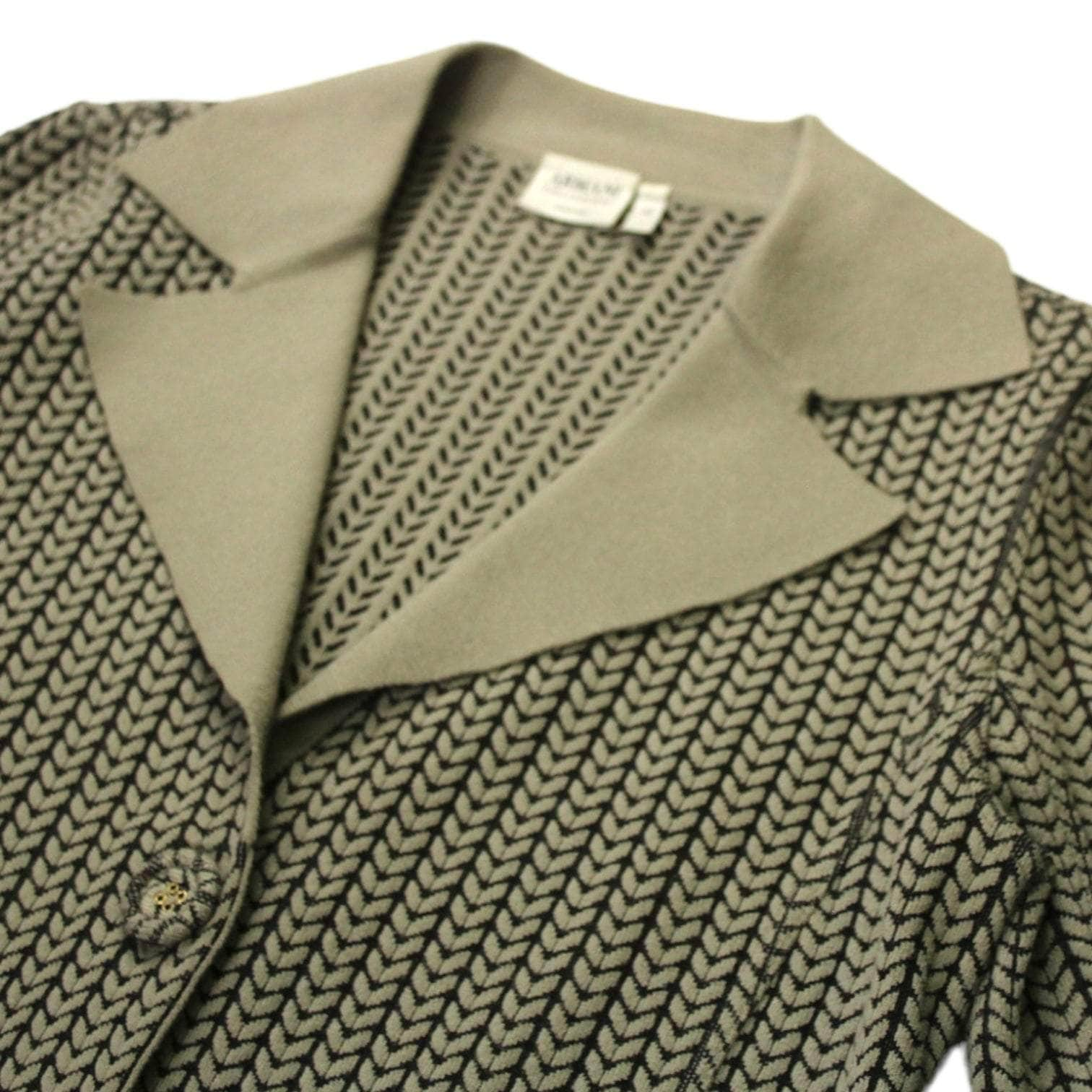 Armani Taupe Herringbone Knit Jacket