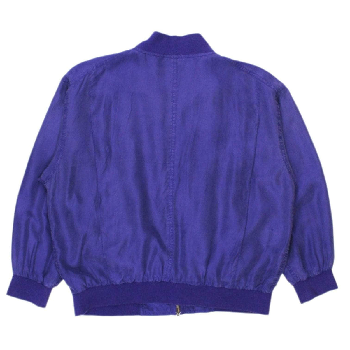 Vintage Perry Ellis Purple Silk Bomber Jacket