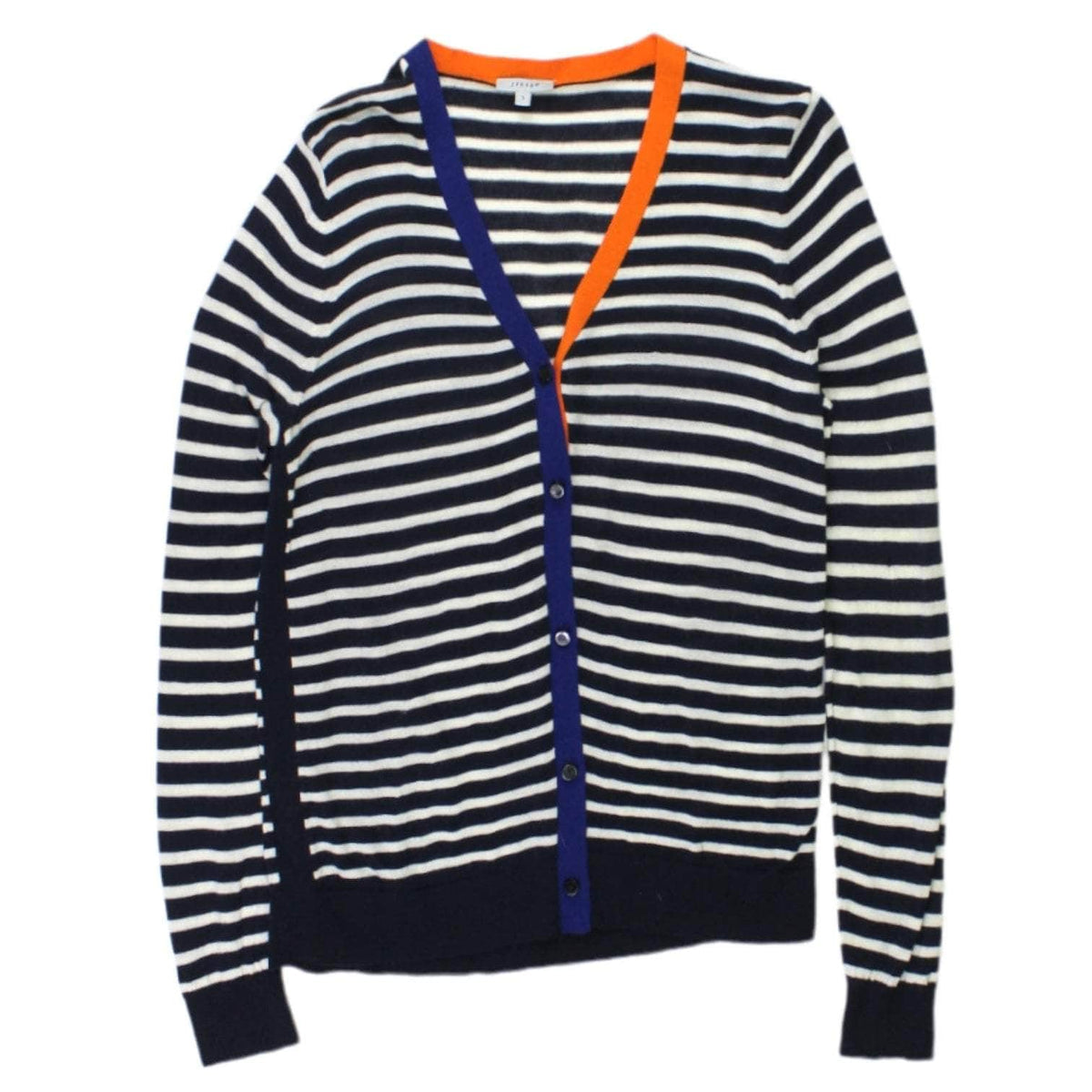 Jigsaw Navy & Cream Striped Cardigan