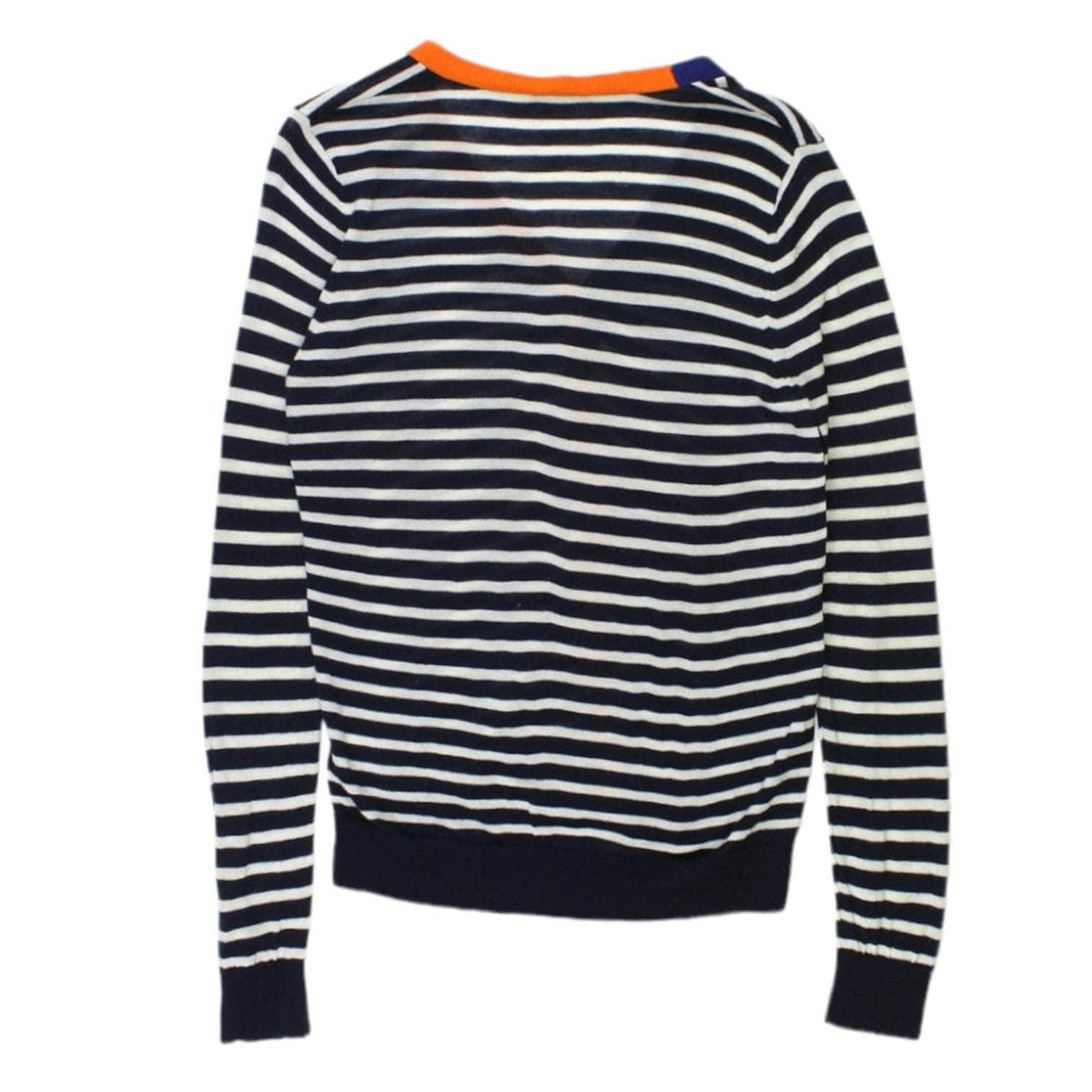 Jigsaw Navy & Cream Striped Cardigan