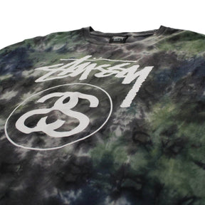 Stussy Green Tie Dye Logo T-Shirt