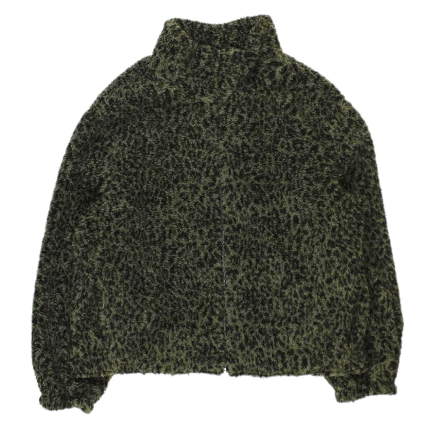 Hush Khaki Leopard Fleece Jacket