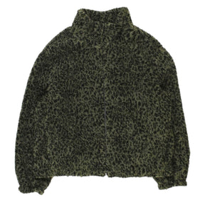 Hush Khaki Leopard Fleece Jacket