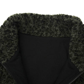 Hush Khaki Leopard Fleece Jacket