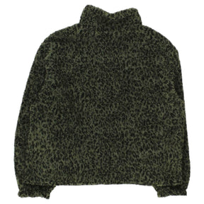 Hush Khaki Leopard Fleece Jacket