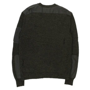All Saints Green Distressed Knitted Jumper