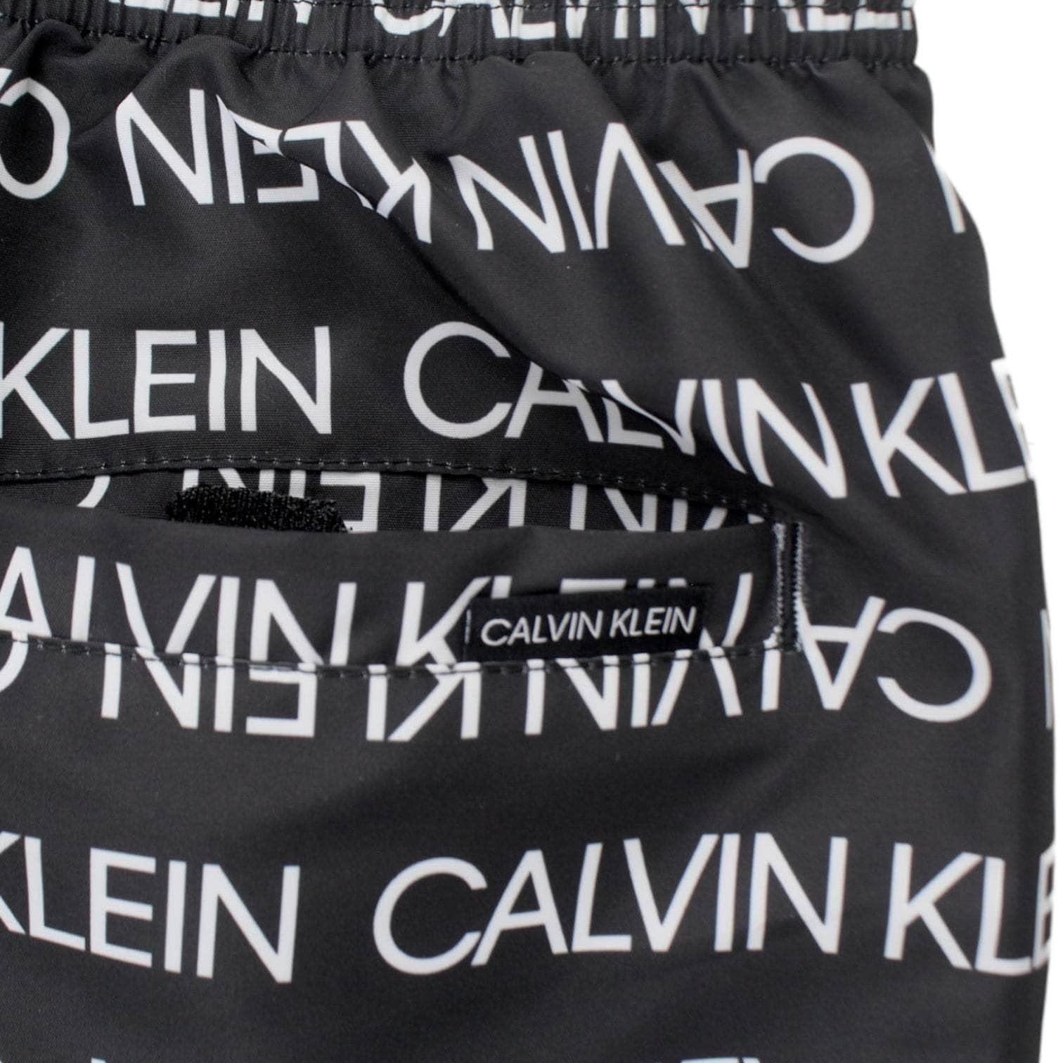 Calvin Klein Black & White Logo Swim Shorts