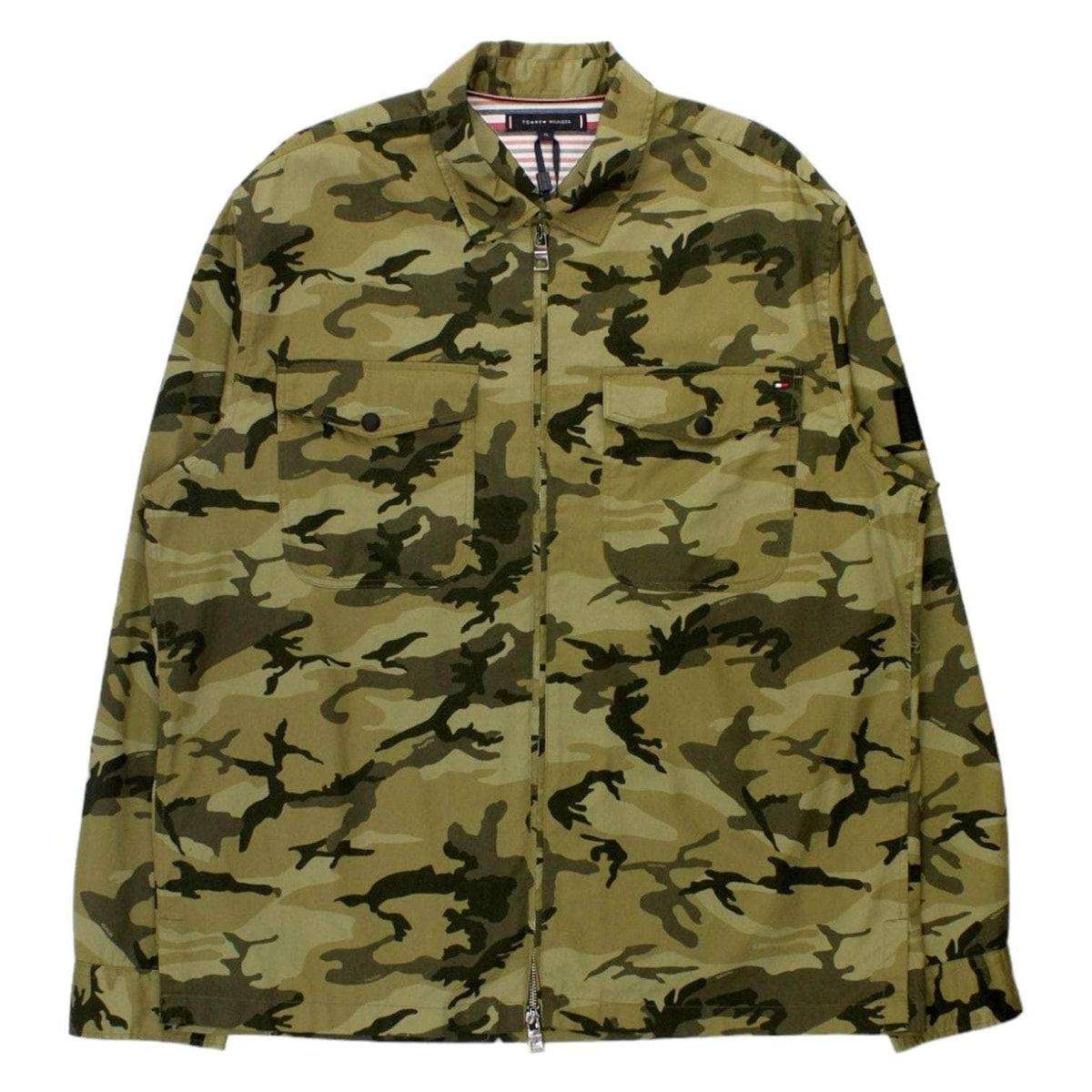 Tommy Hilfiger Green Camo Zipped Jacket