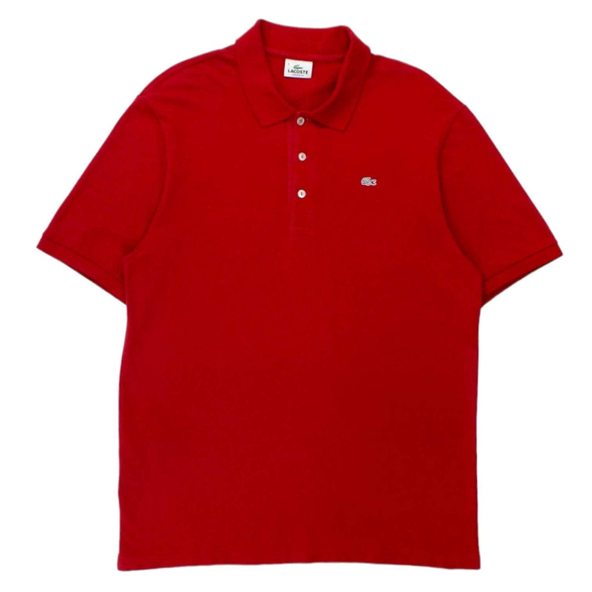 Lacoste Red Pique Cotton Polo Shirt