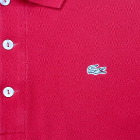 Lacoste Red Pique Cotton Polo Shirt