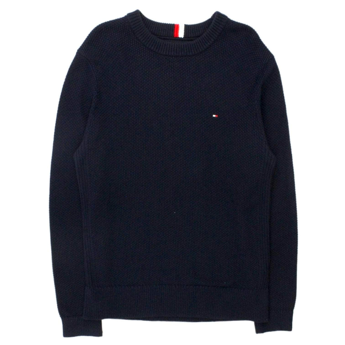 Tommy Hilfiger Navy Basket Weave Jumper