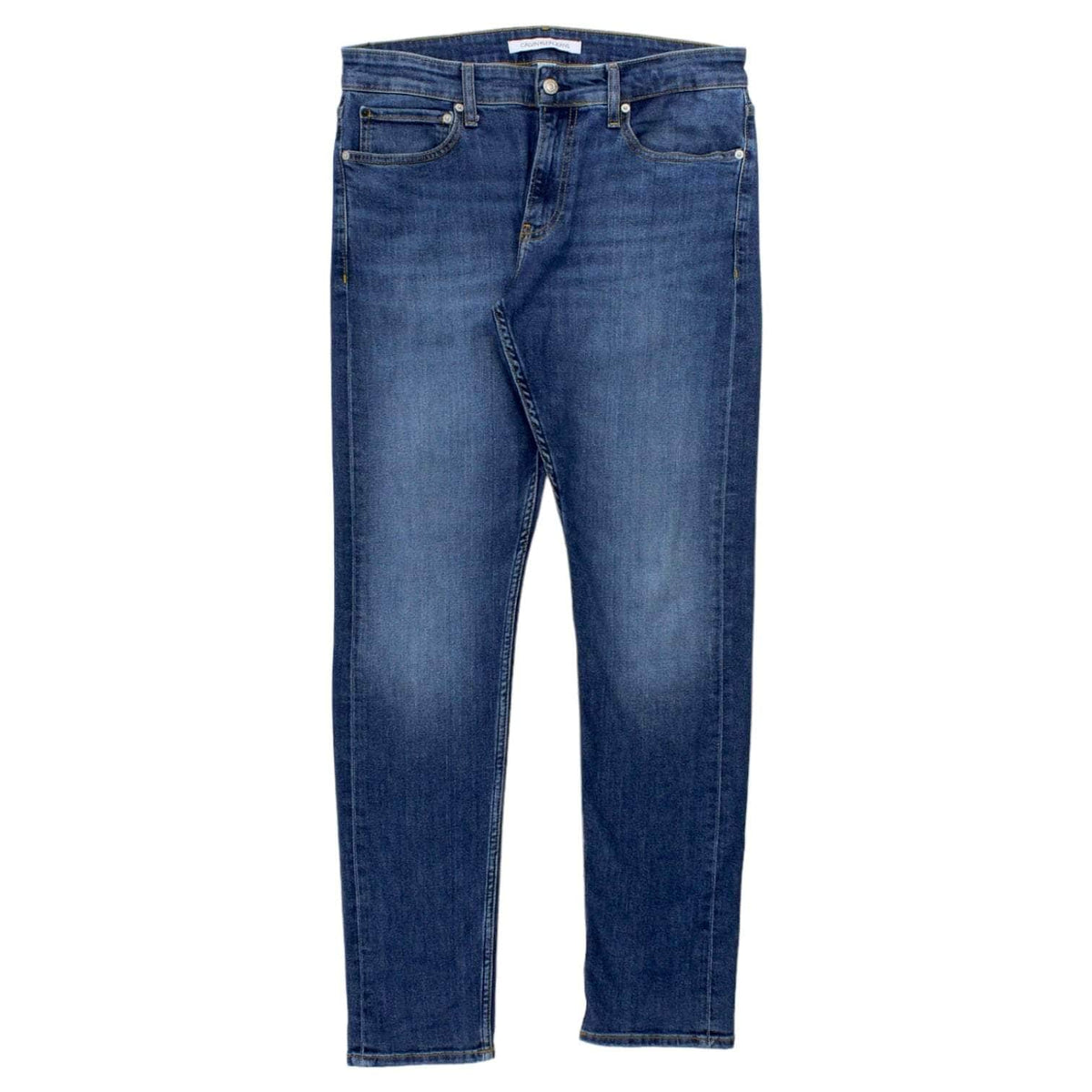 Calvin Klein Blue Faded Straight Fit Jeans