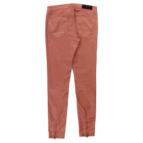 Allsaints Spitalfields Pink Coated Ankle Zip Jeans