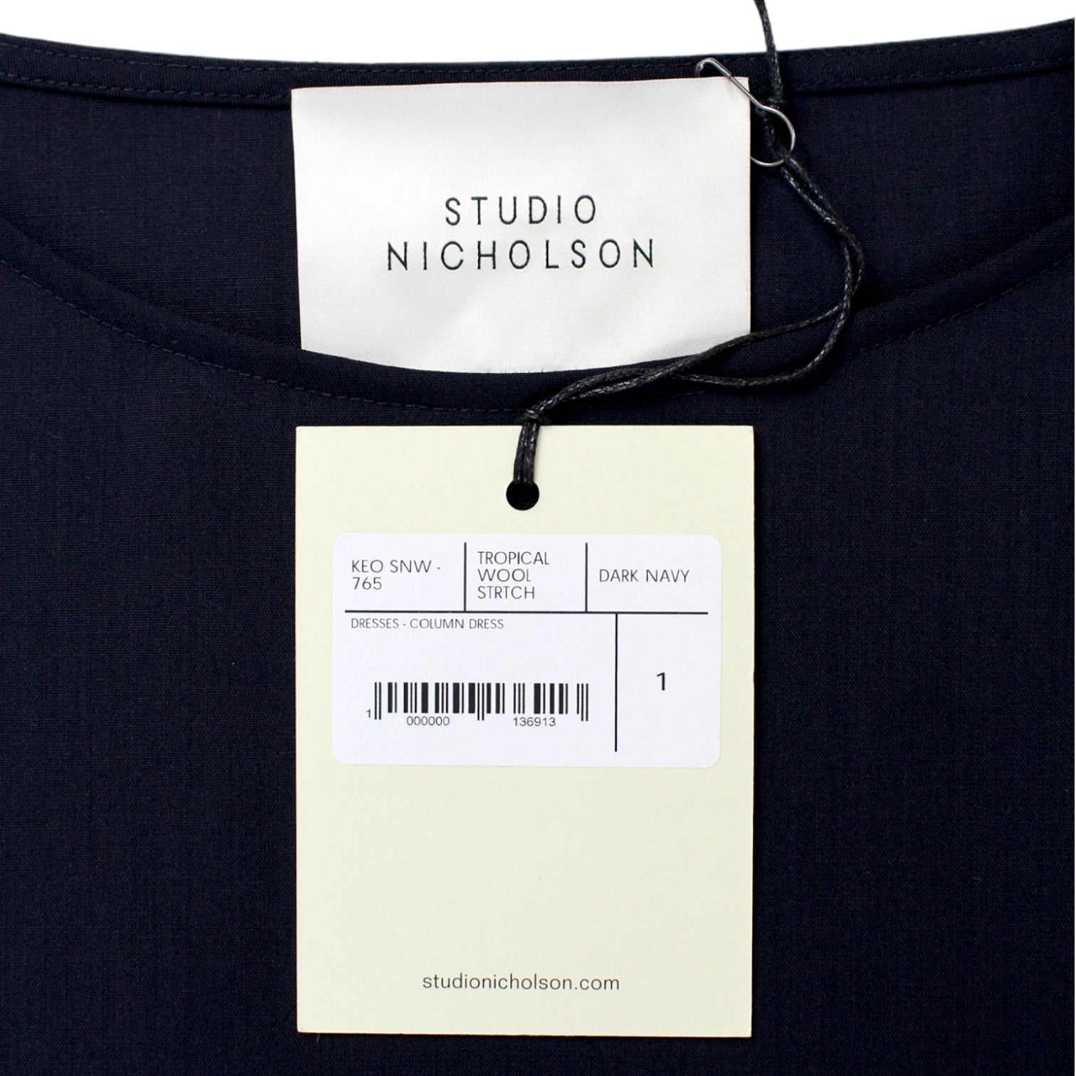 Studio Nicholson Dark Navy Column Dress
