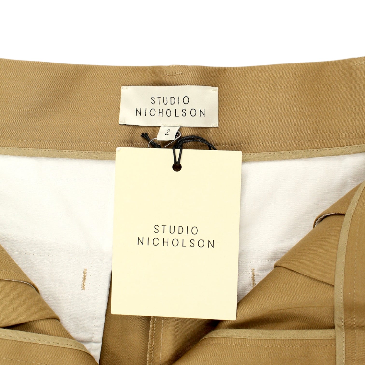 Studio Nicholson Tan Over The Knee Shorts