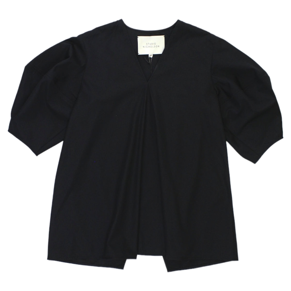 Studio Nicholson Black Convex Sleeve Top