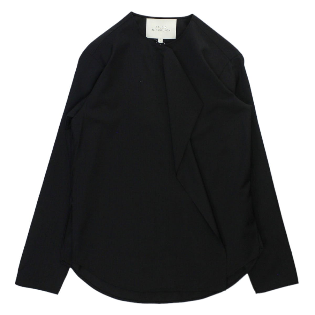 Studio Nicholson Black Drape Front Top