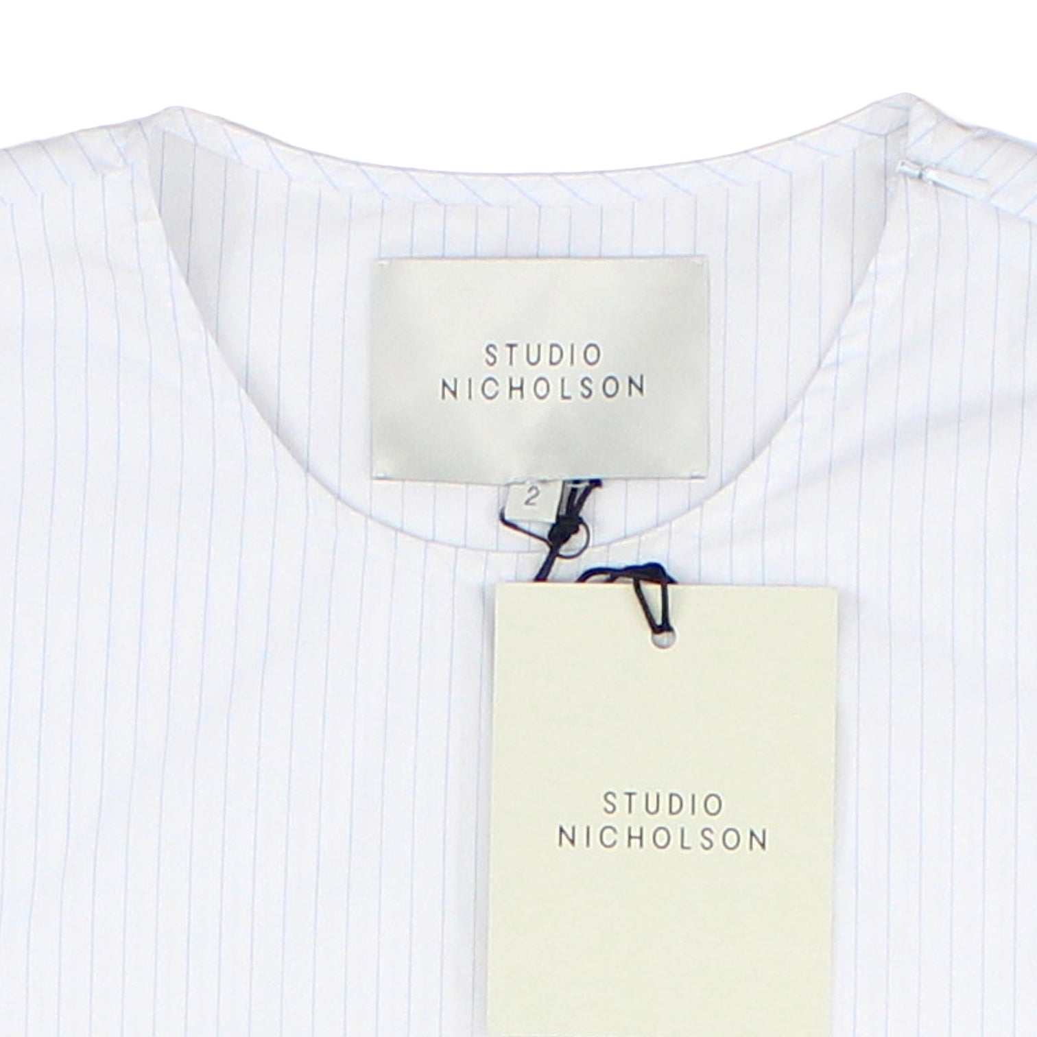 Studio Nicholson Blue Stripe Split Sleeve Top