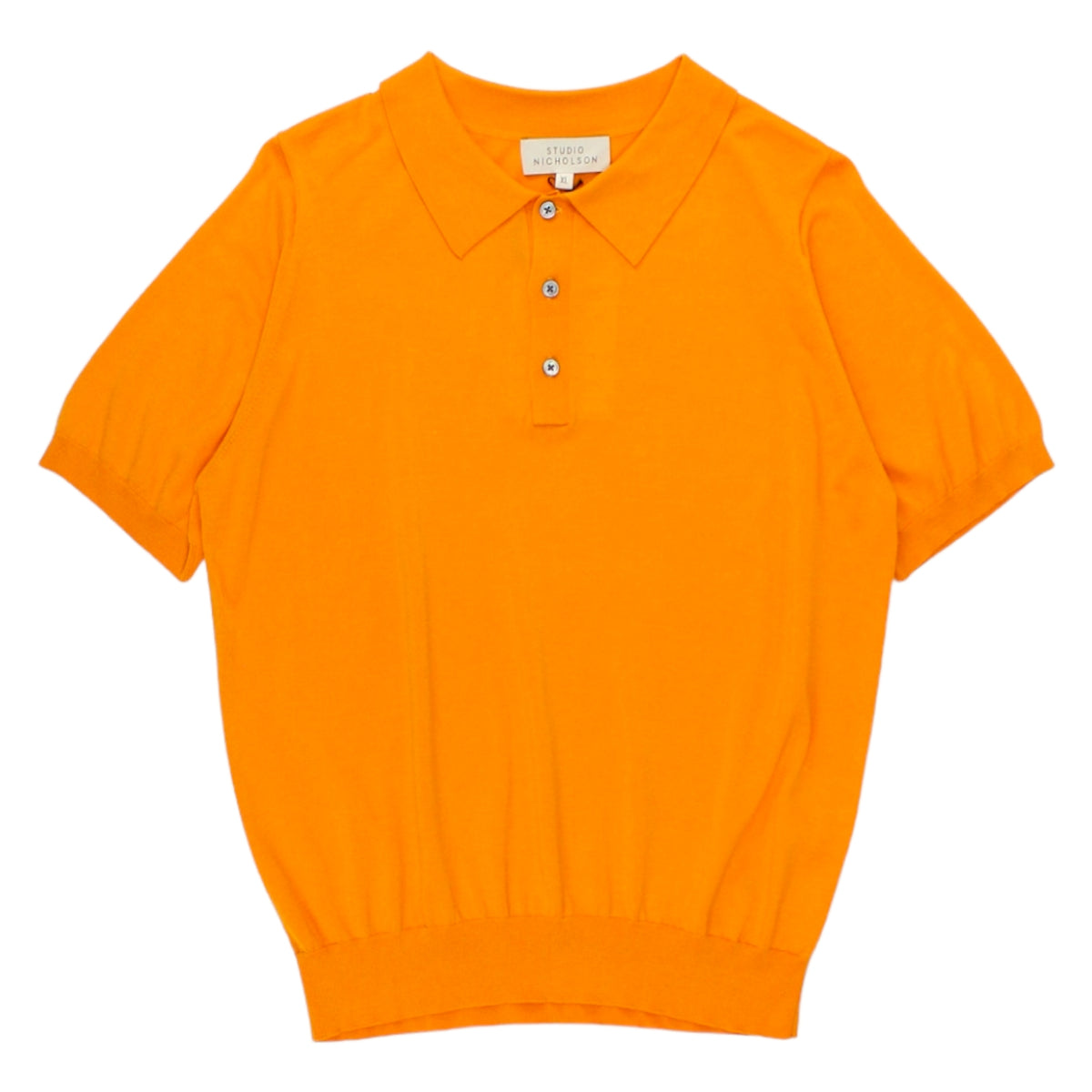 Studio Nicholson Orange Knitted Polo Shirt