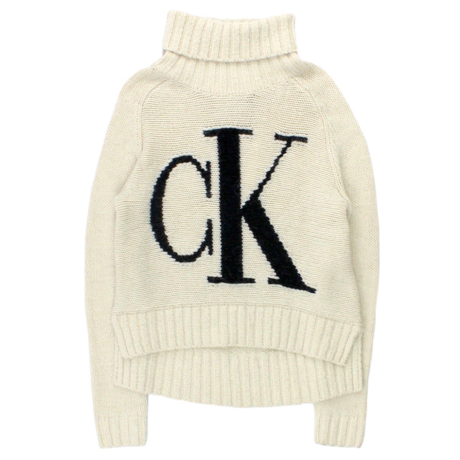 Calvin Klein Cream Roll Neck Sweater