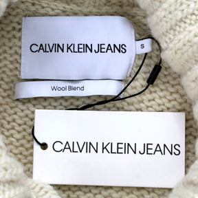 Calvin Klein Cream Roll Neck Sweater