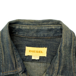 Diesel Navy Denim Mini Shirt Dress
