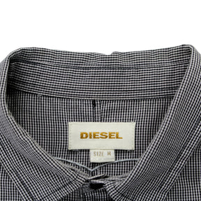 Diesel Navy Check With Embroidery Design Shirt