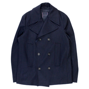 Tommy Hilfiger Navy Wool Pea Coat