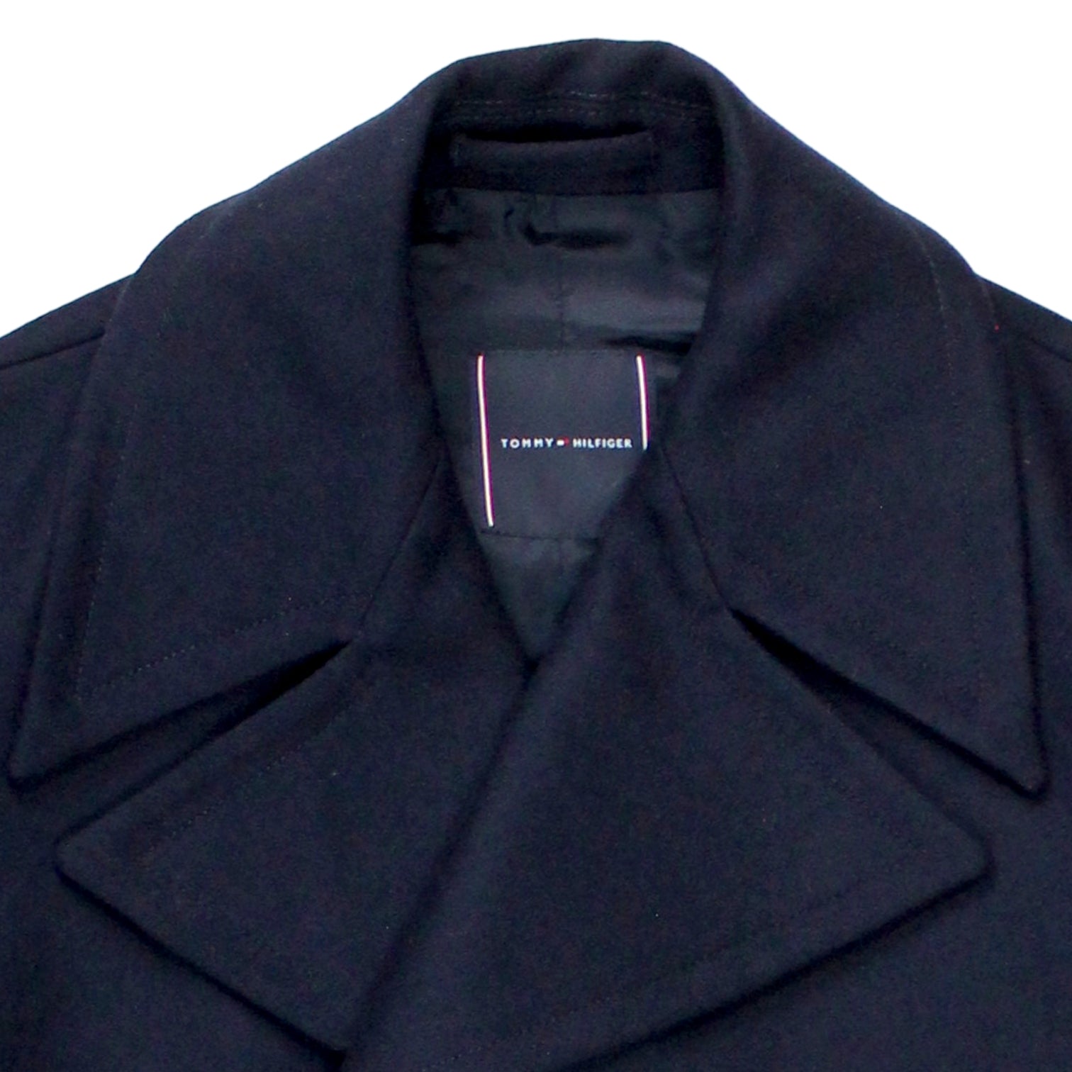 Tommy Hilfiger Navy Wool Pea Coat