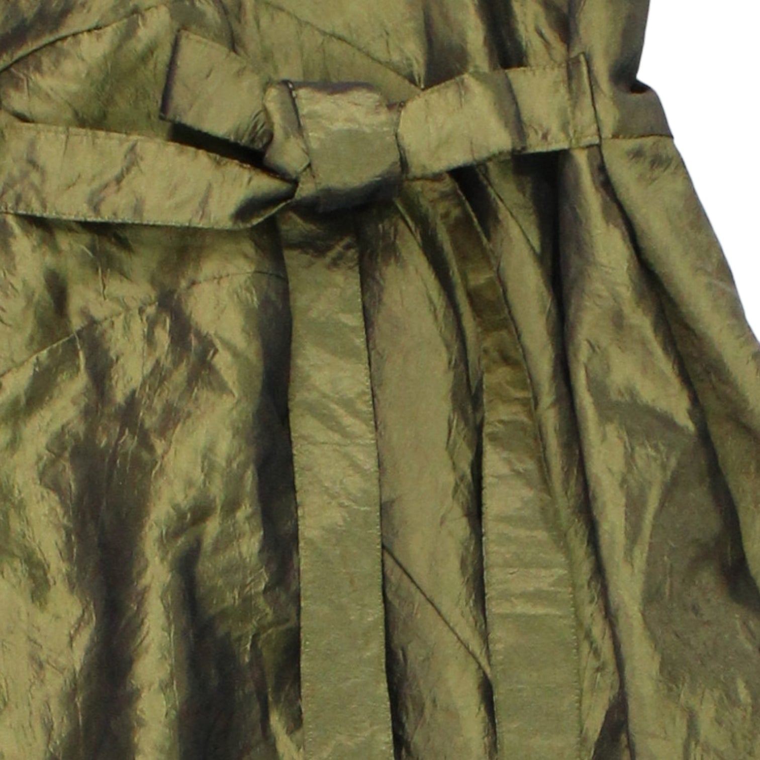 Religion Green Silk Bias Cut Dress