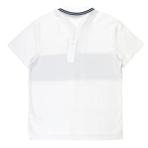 Tommy Jeans White Pique & Mesh Polo Shirt