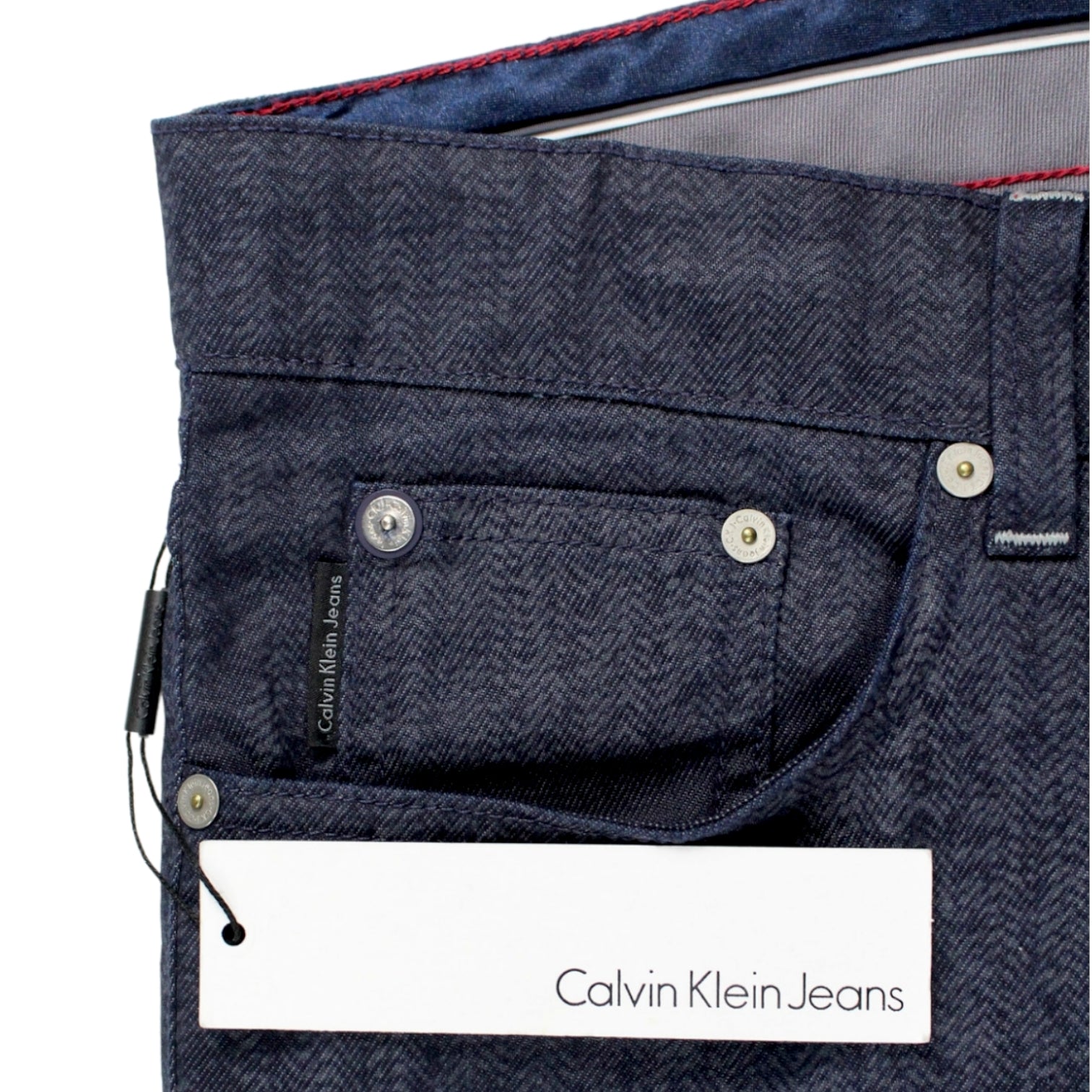 Calvin Klein Blue Herringbone Jeans