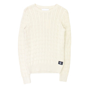 Calvin Klein Cream Cable Knit Jumper Shop from Crisis Online