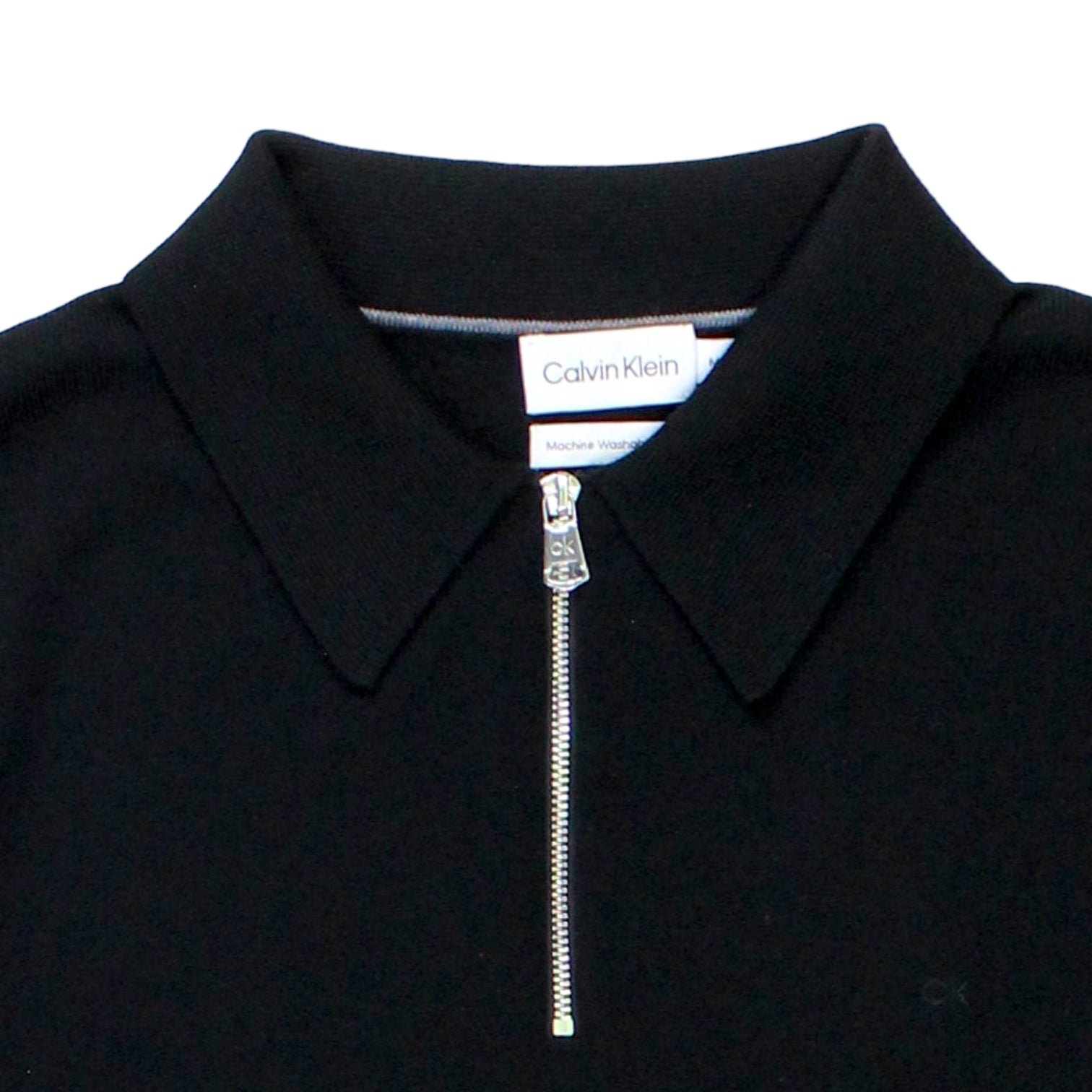 Calvin Klein Black Knitted 1/4 Zip Jumper