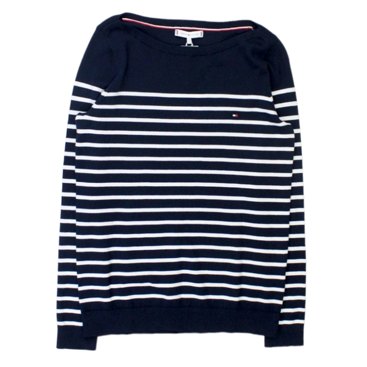 Tommy Hilfiger Navy & White Breton Top